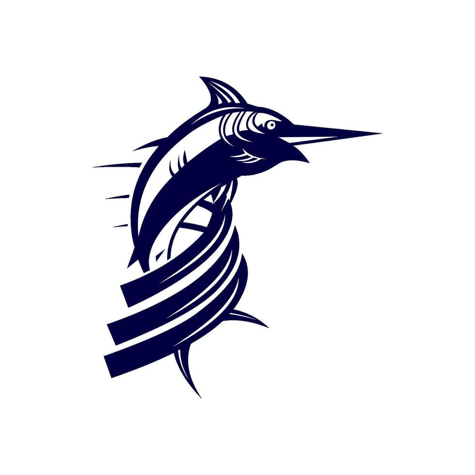 fisk logotyp design illustration vektor