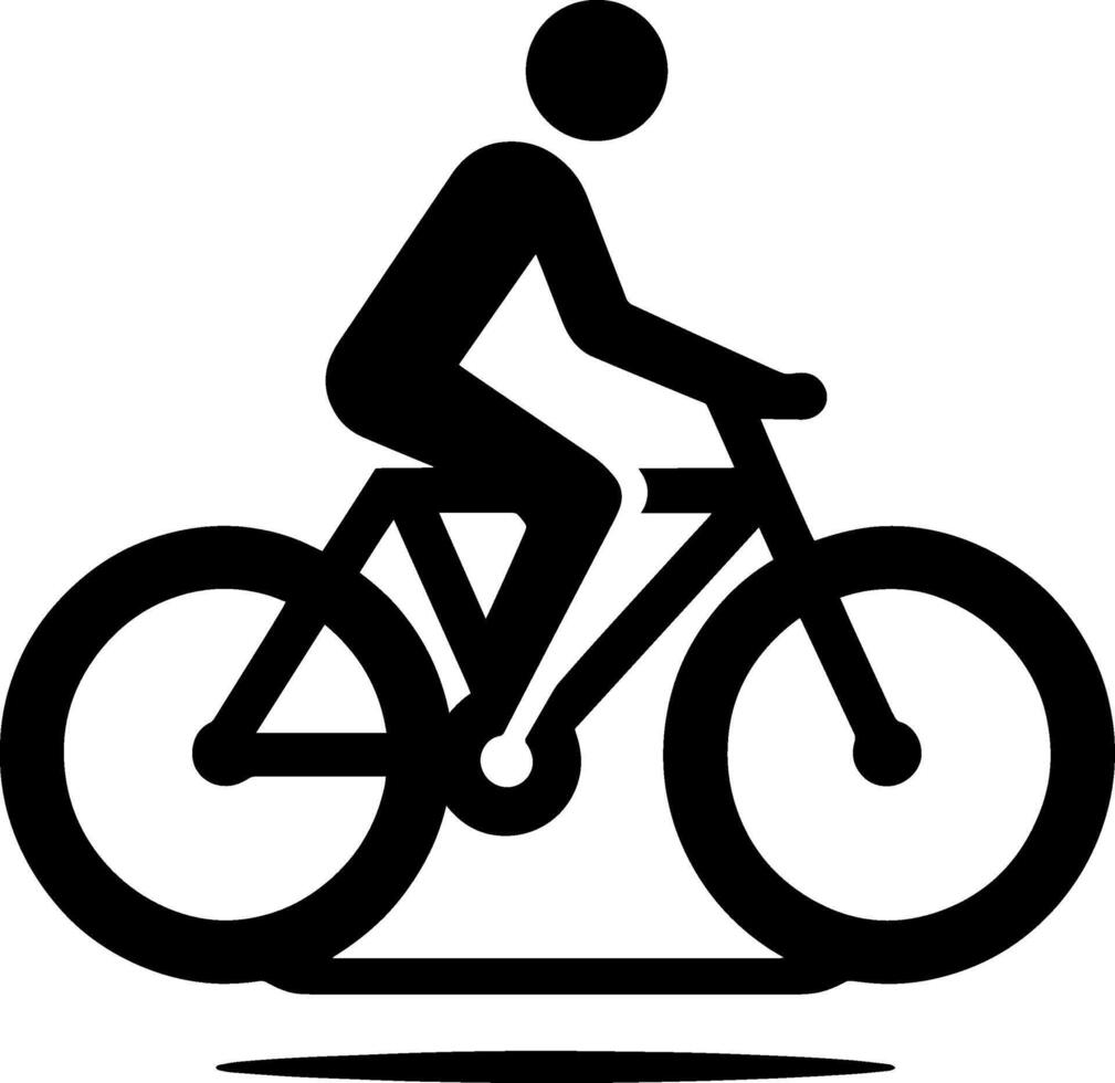 einfach Logo Clip Art, abstrakt Silhouette Radfahrer Welle Stil Illustration von Fahrrad Radfahren Fahrrad Sport Rennen Symbol vektor