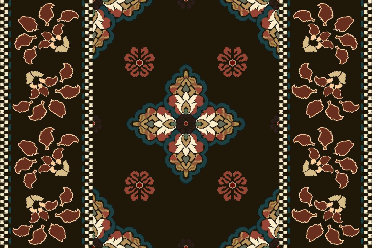 Ikat Stammes- indisch nahtlos Muster. ethnisch aztekisch Stoff Teppich Mandala Ornament einheimisch Boho Chevron textil.geometrisch afrikanisch amerikanisch orientalisch traditionell Illustrationen. Stickerei Stil. vektor