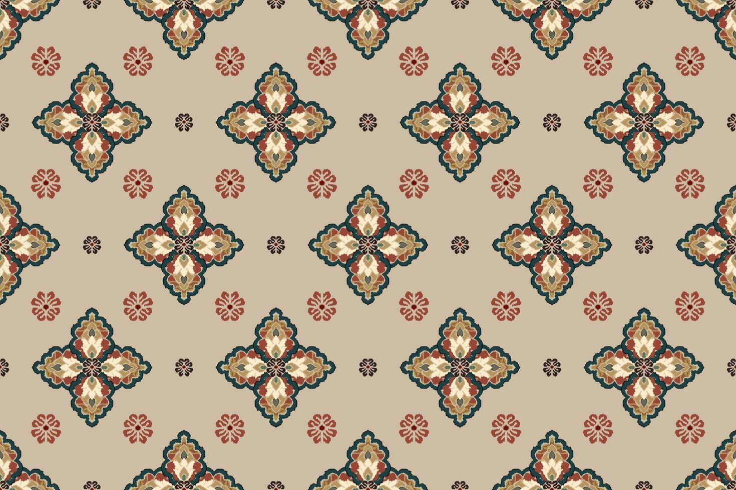 ikat stam- indisk sömlös mönster. etnisk aztec tyg matta mandala prydnad inföding boho sparre textil.geometrisk afrikansk amerikan orientalisk traditionell illustrationer. broderi stil. vektor