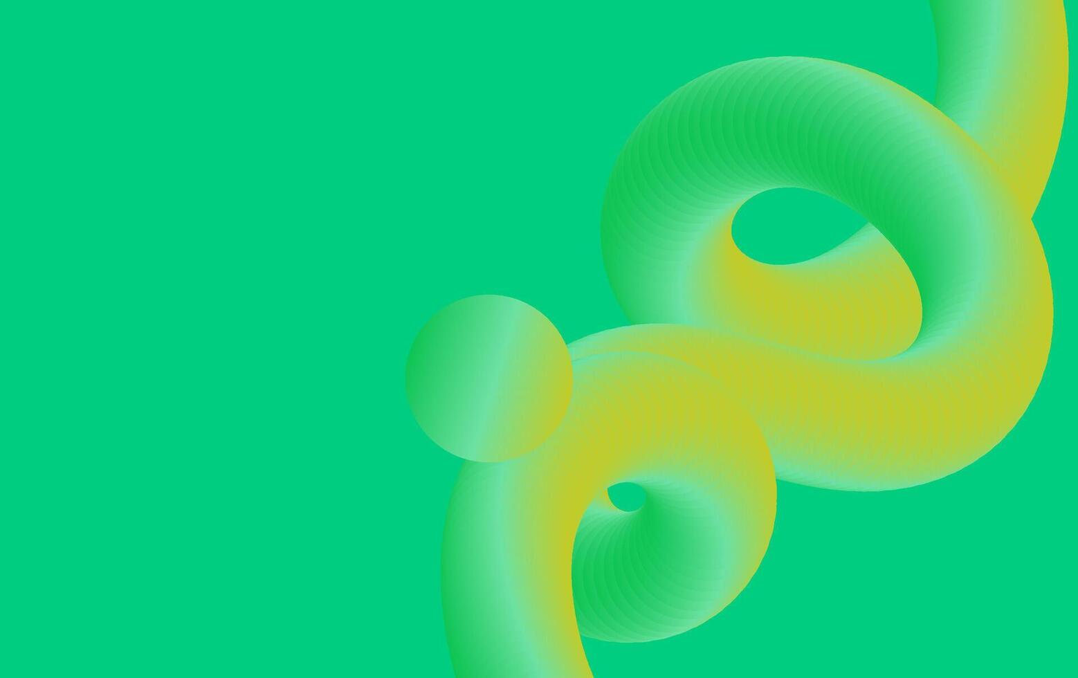 Flüssigkeit Design mit Grün Gradient Farbe Hintergrund vektor
