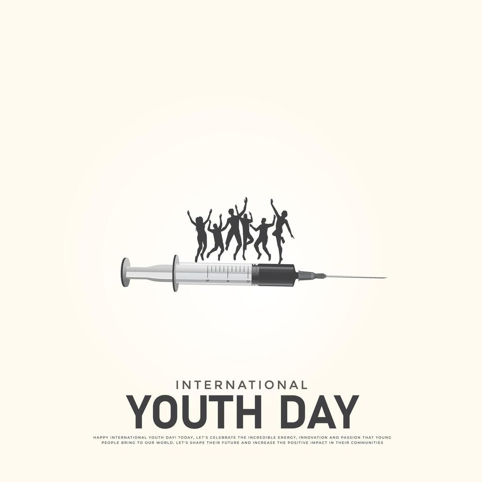 International Jugend Tag, kreativ Anzeigen, 3d Abbildungen vektor