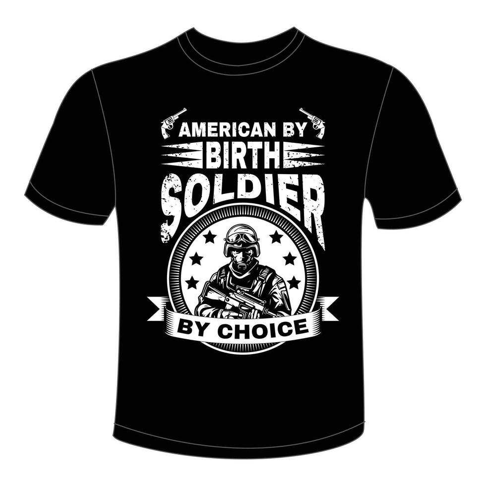 Soldat T-Shirt Design. vektor