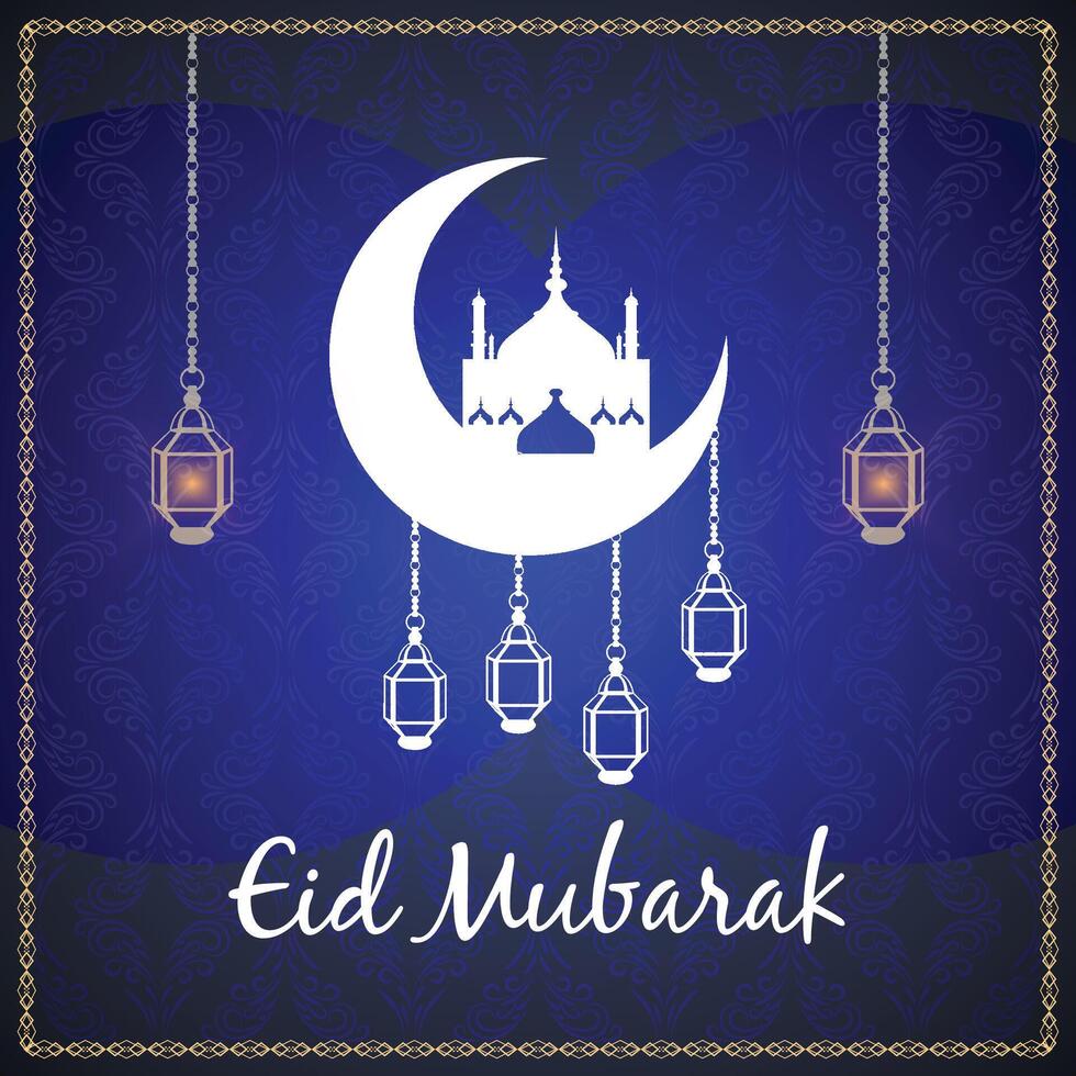 eid Mubarak wünscht sich Banner Design. vektor