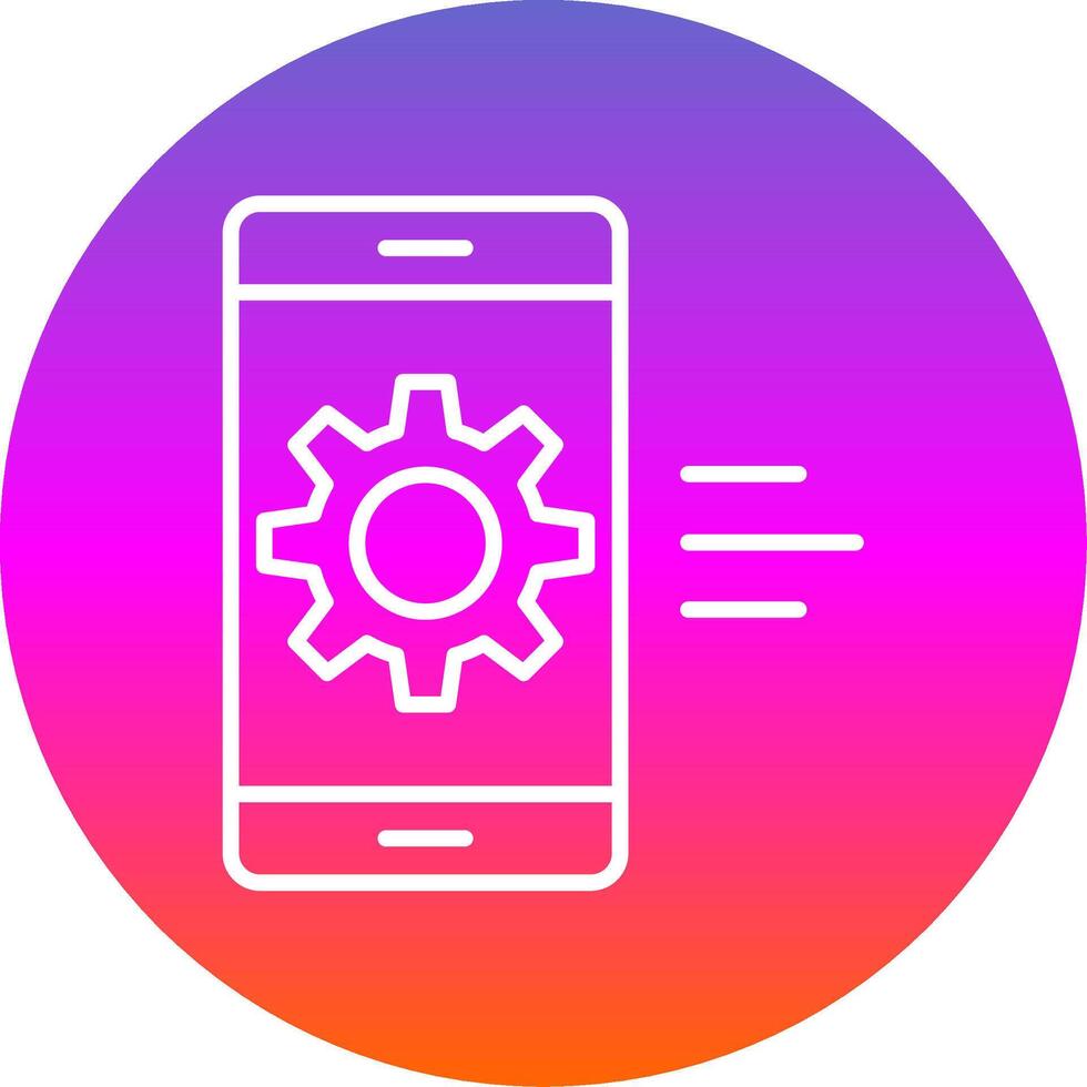 App Entwicklung Linie Gradient Kreis Symbol vektor