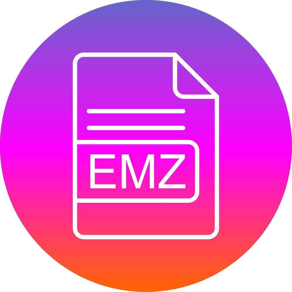 emz Datei Format Linie Gradient Kreis Symbol vektor