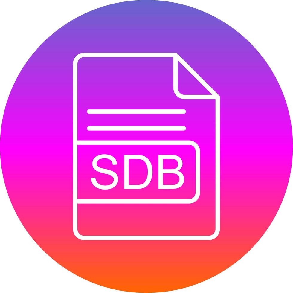 sdb Datei Format Linie Gradient Kreis Symbol vektor