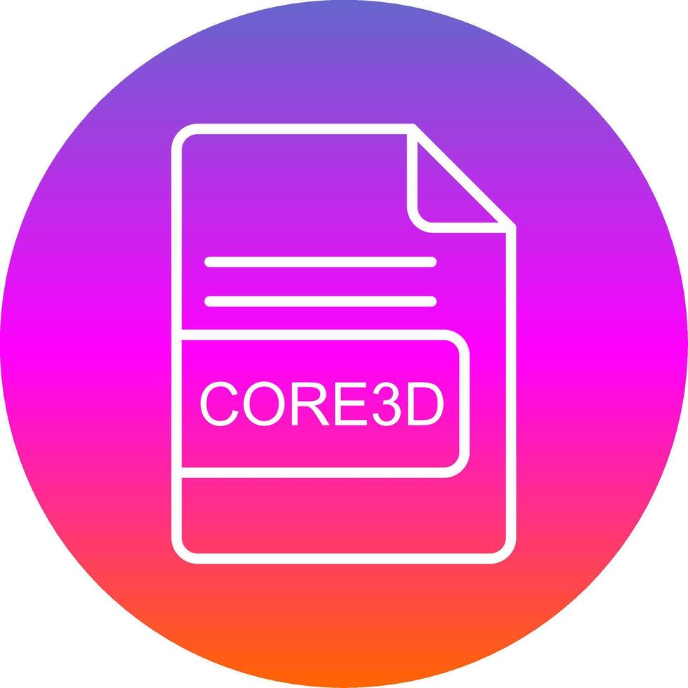 core3d Datei Format Linie Gradient Kreis Symbol vektor