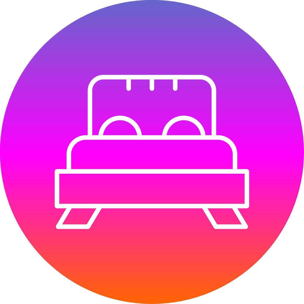 Bett Linie Gradient Kreis Symbol vektor