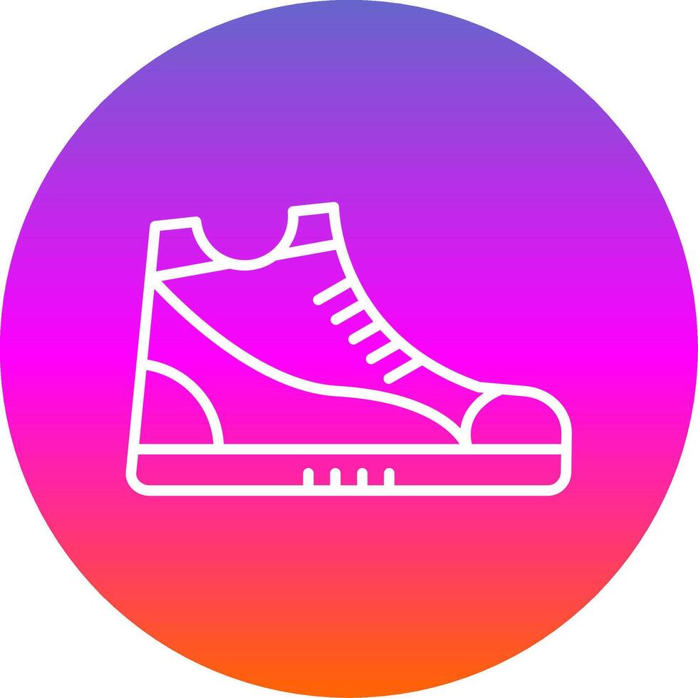 Sneaker Linie Gradient Kreis Symbol vektor