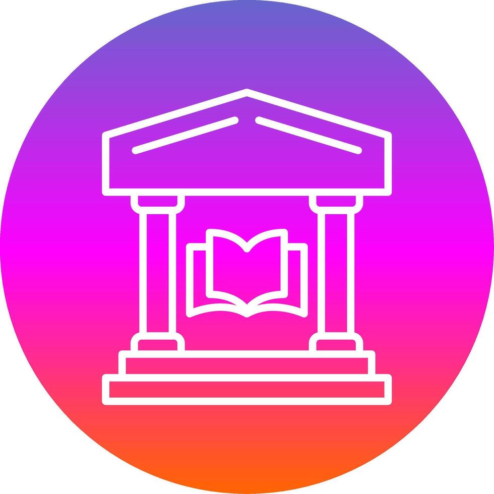 Bibliothek Linie Gradient Kreis Symbol vektor