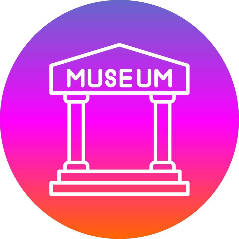 Museum Linie Gradient Kreis Symbol vektor