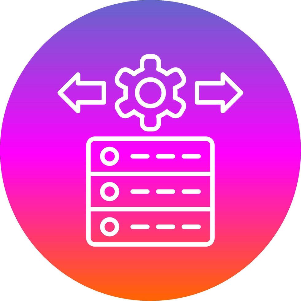 Daten Verwaltung Linie Gradient Kreis Symbol vektor