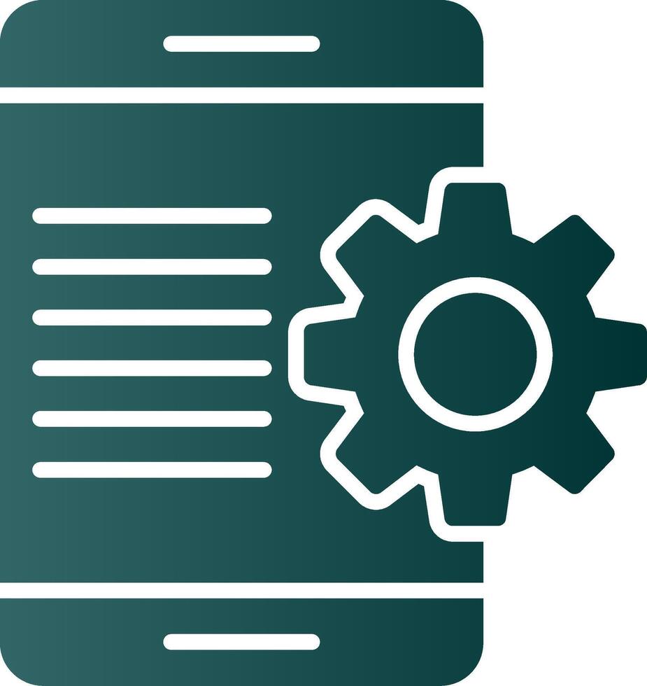 App Entwicklung Glyphe Gradient Symbol vektor