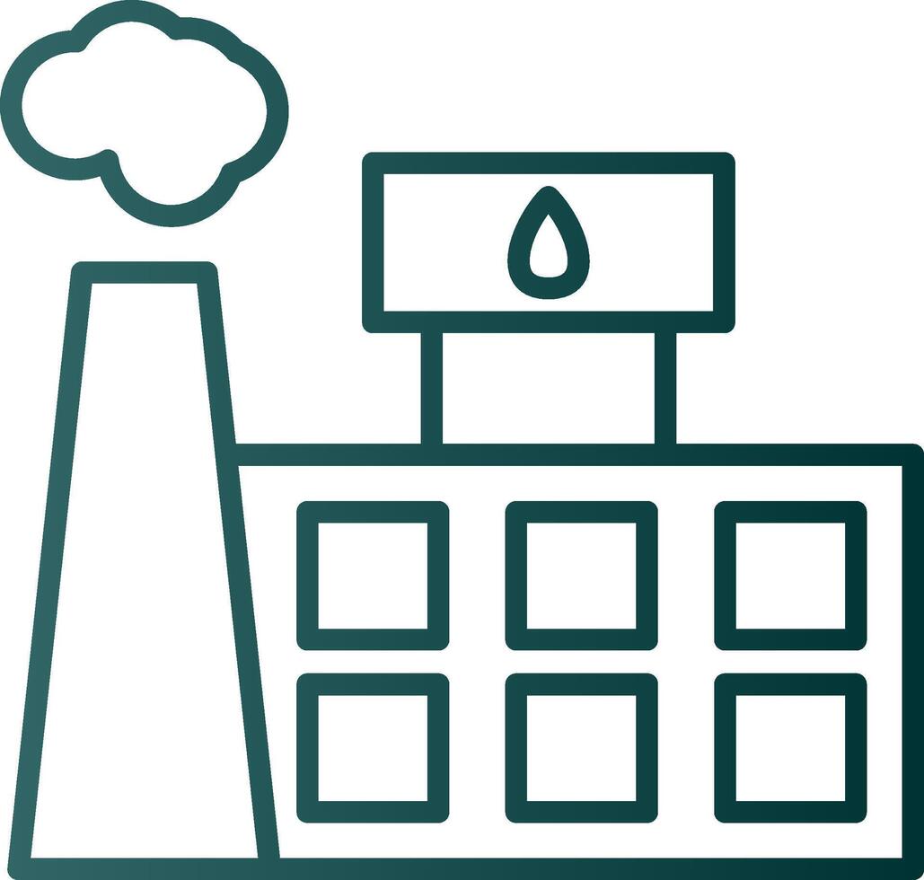 Öl Industrie Linie Gradient Symbol vektor