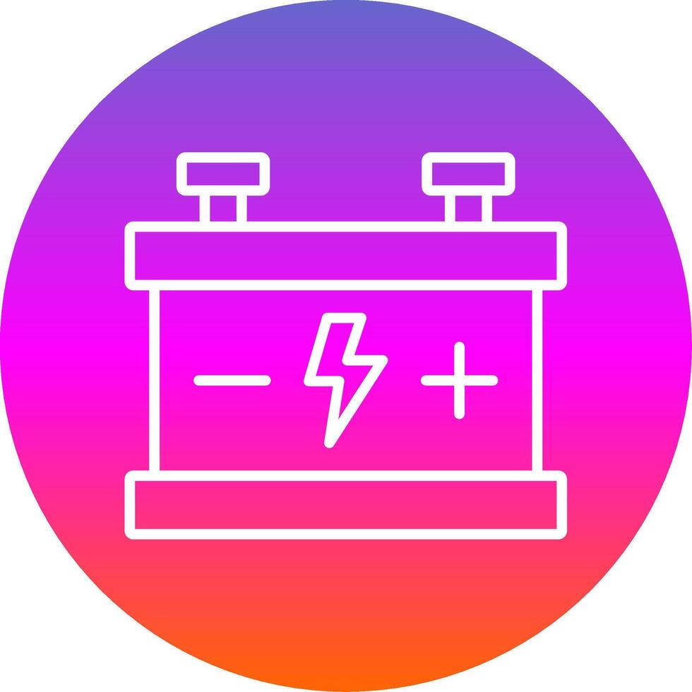 Auto Batterie Linie Gradient Kreis Symbol vektor