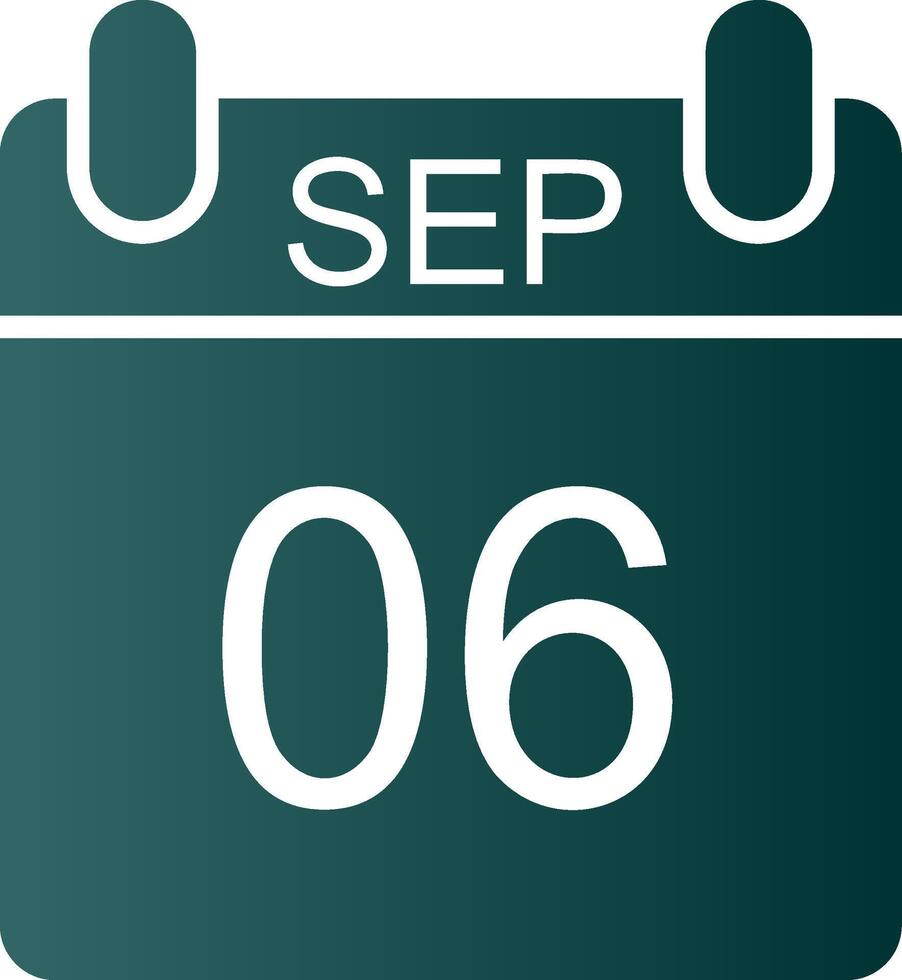 September Glyphe Gradient Symbol vektor