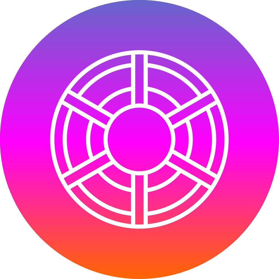 Färg hjul linje lutning cirkel ikon vektor