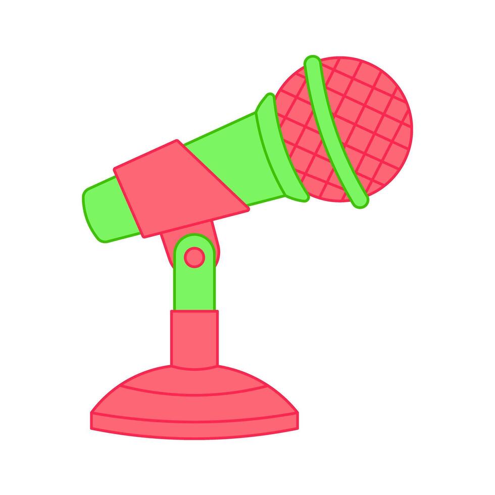 mikrofon på en stå. illustration vektor