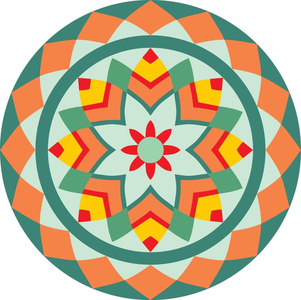 farbig runden Muster Mosaik Kreis, geometrisch Ornament. vektor