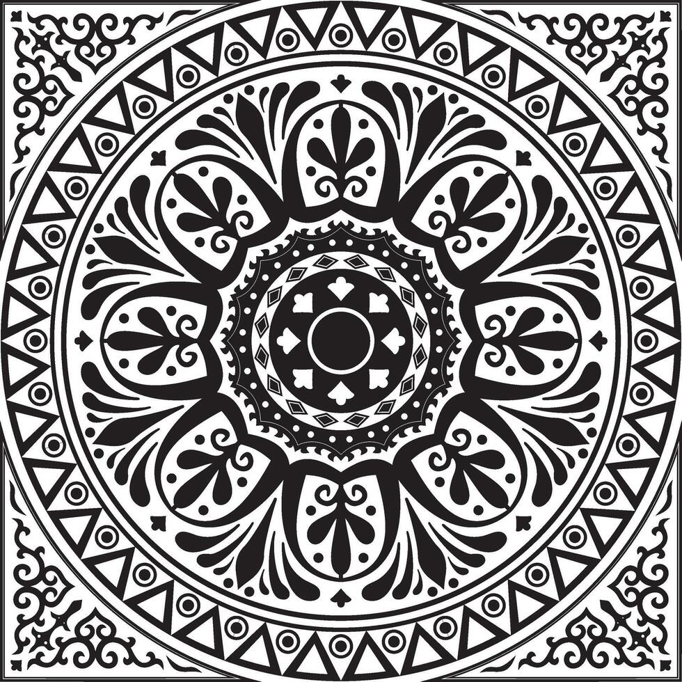 einfarbig Platz klassisch Ornament von uralt Griechenland und römisch Reich. Fliese, Arabeske, byzantinisch Muster. vektor