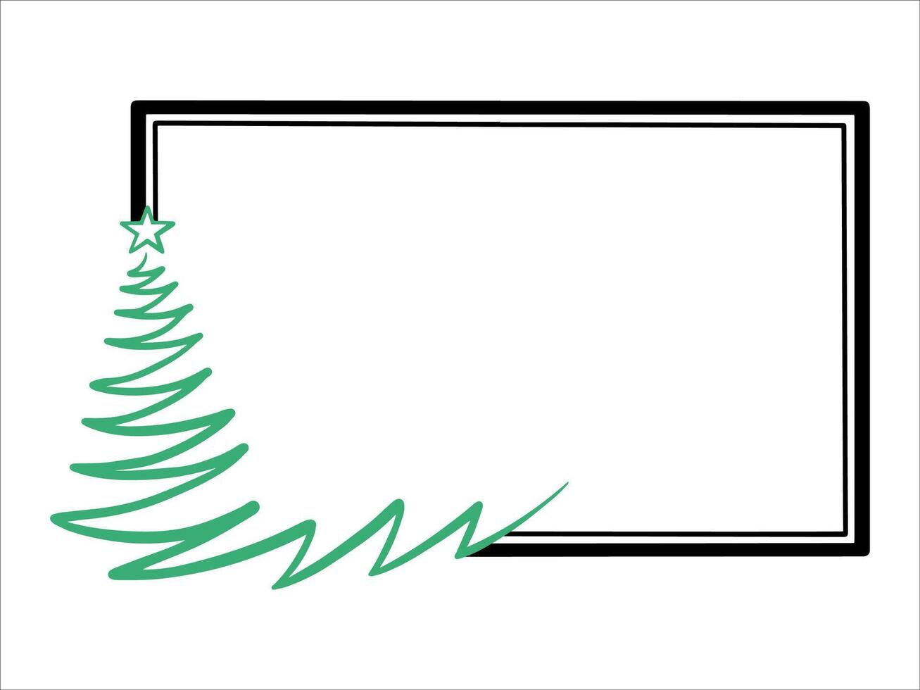 Weihnachten Rahmen Baum Hintergrund Illustration vektor