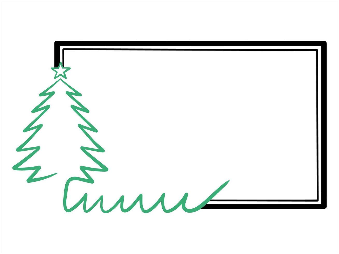 Rahmen Hintergrund Weihnachten Baum Illustration vektor