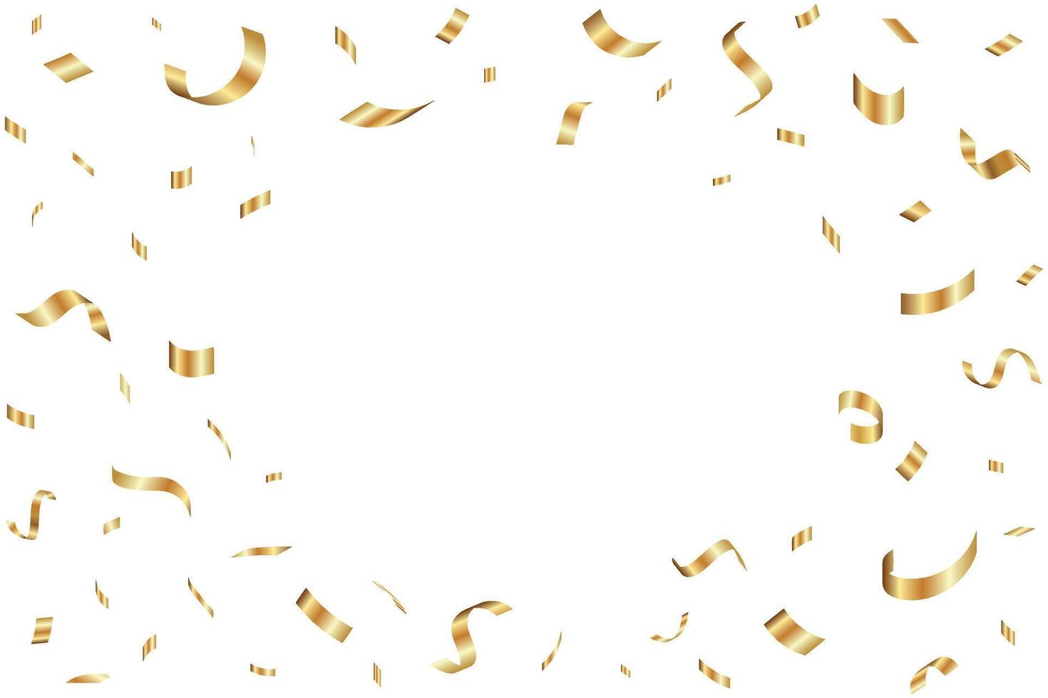 Gold Konfetti fallen Hintergrund zum Geburtstag, Jahrestag Entwürfe. glänzend Gold Konfetti vektor