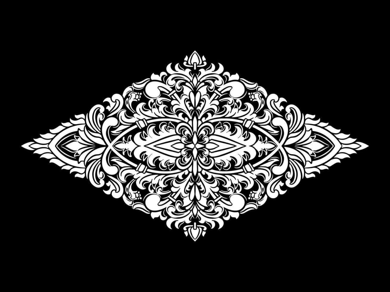 Diamant Luxus Ornament Blumen- Illustration vektor