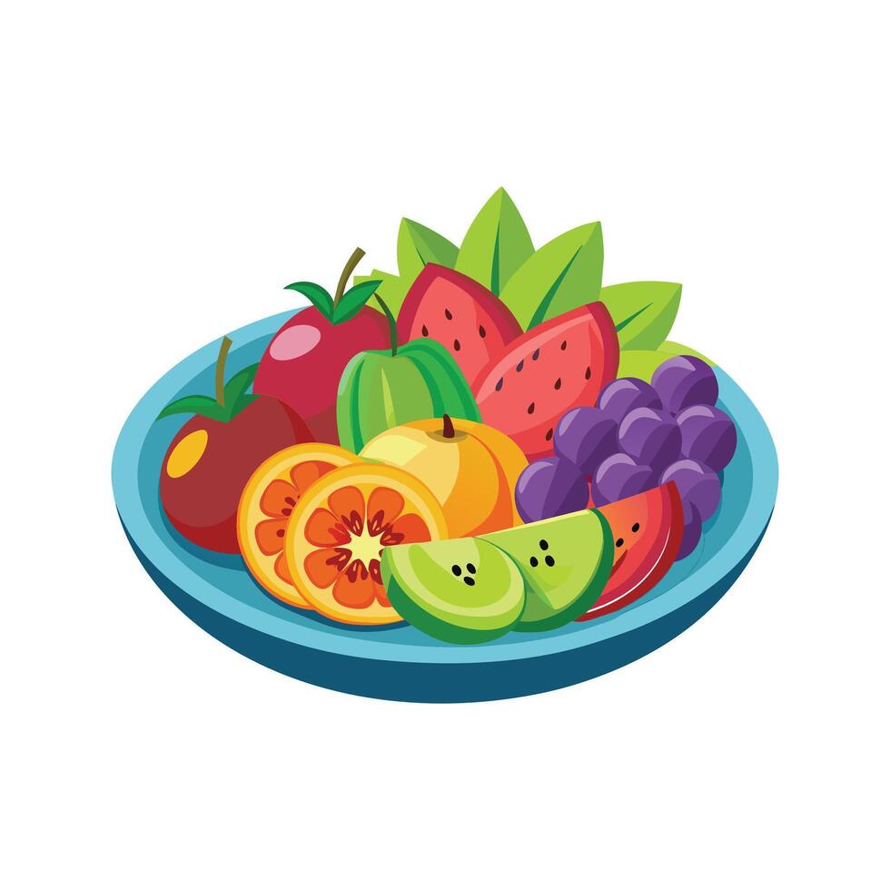 en mängd av frukt illustration vektor
