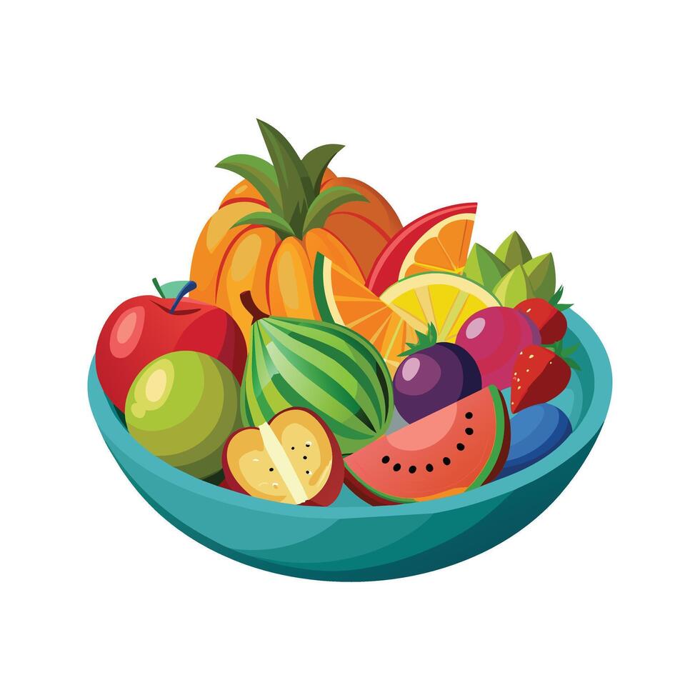 ein Vielfalt von Früchte Illustration vektor