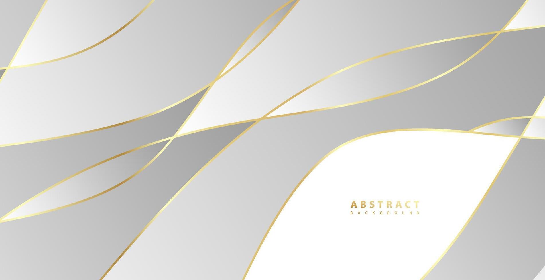 abstrakt Hintergrund mit Gold Wellen. Luxus Papier Schnitt Hintergrund, golden Muster, Halbton Steigungen, Startseite Vorlage, geometrisch Formen, modern minimal Banner. 3d Illustration. vektor