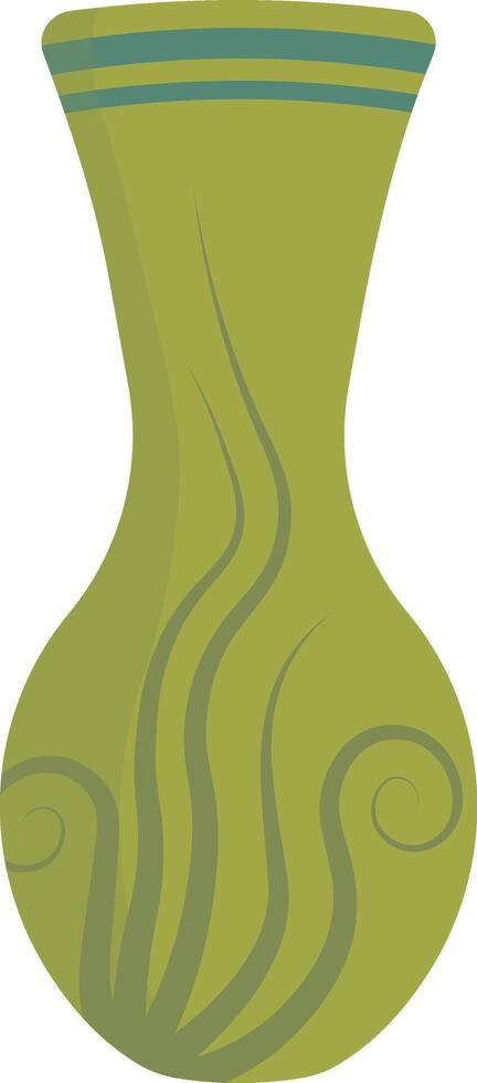 Keramik Vase Illustration mit Blumen- Dekoration. ästhetisch Vase vektor