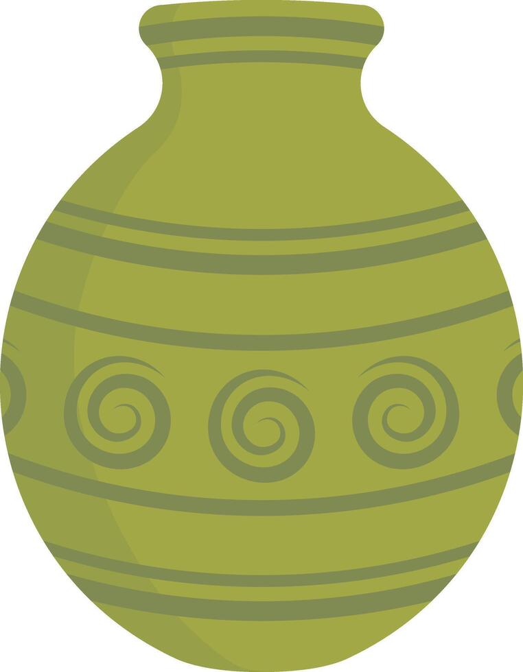 Keramik Vase Illustration mit Blumen- Dekoration. ästhetisch Vase vektor