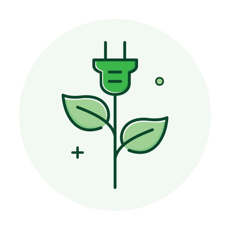 förnybar grön energi källor ikon design ikon vektor