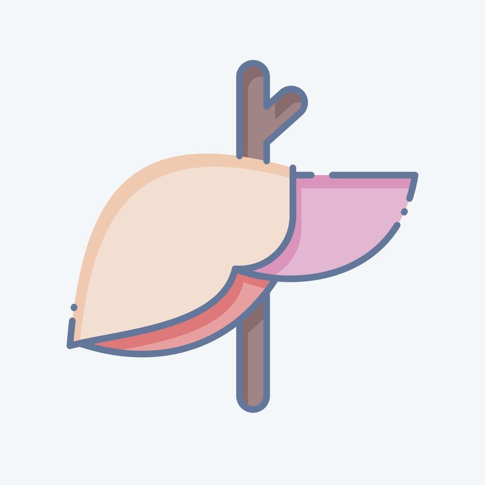 Symbol Hepatologie. verbunden zu medizinisch Spezialitäten Symbol. Gekritzel Stil. einfach Design Illustration vektor