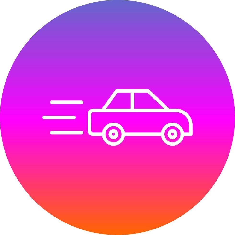 Auto Geschwindigkeit Linie Gradient Kreis Symbol vektor