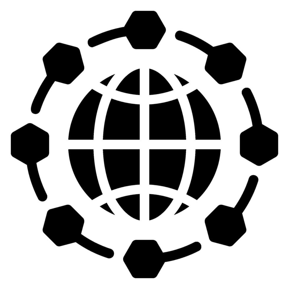 Netzwerk-Glyphe-Symbol vektor