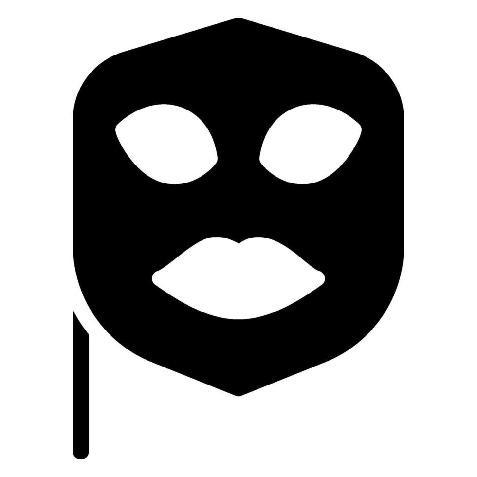 Karneval Maske Glyphe Symbol vektor