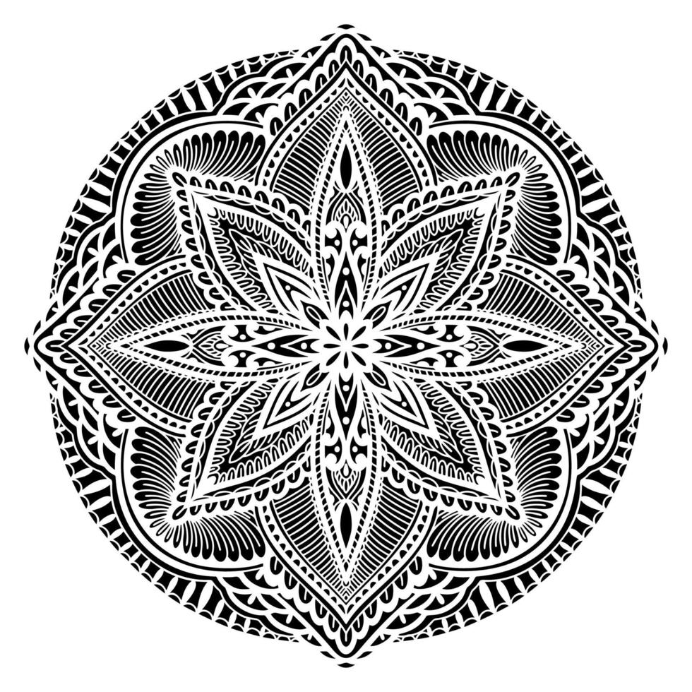 grafisk rund traditionell mandala abstrakt isolerad i vit background.boho indisk form.etnisk orientalisk stil. vektor