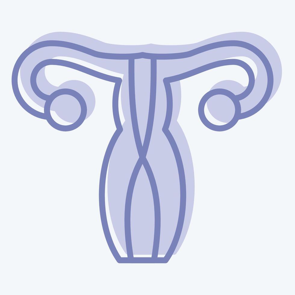 ikon gynekologi. relaterad till medicinsk specialiteter symbol. två tona stil. enkel design illustration vektor