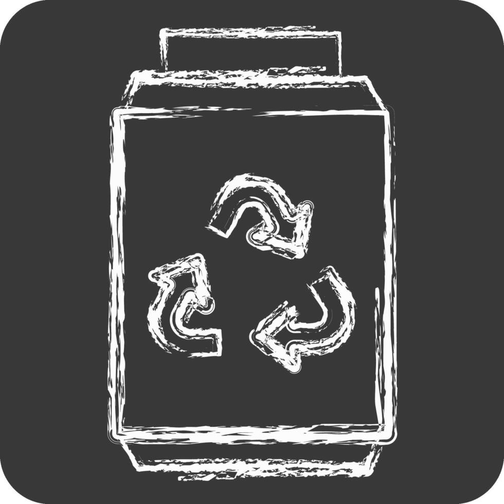 ikon metall. relaterad till återvinning symbol. krita stil. enkel design illustration vektor