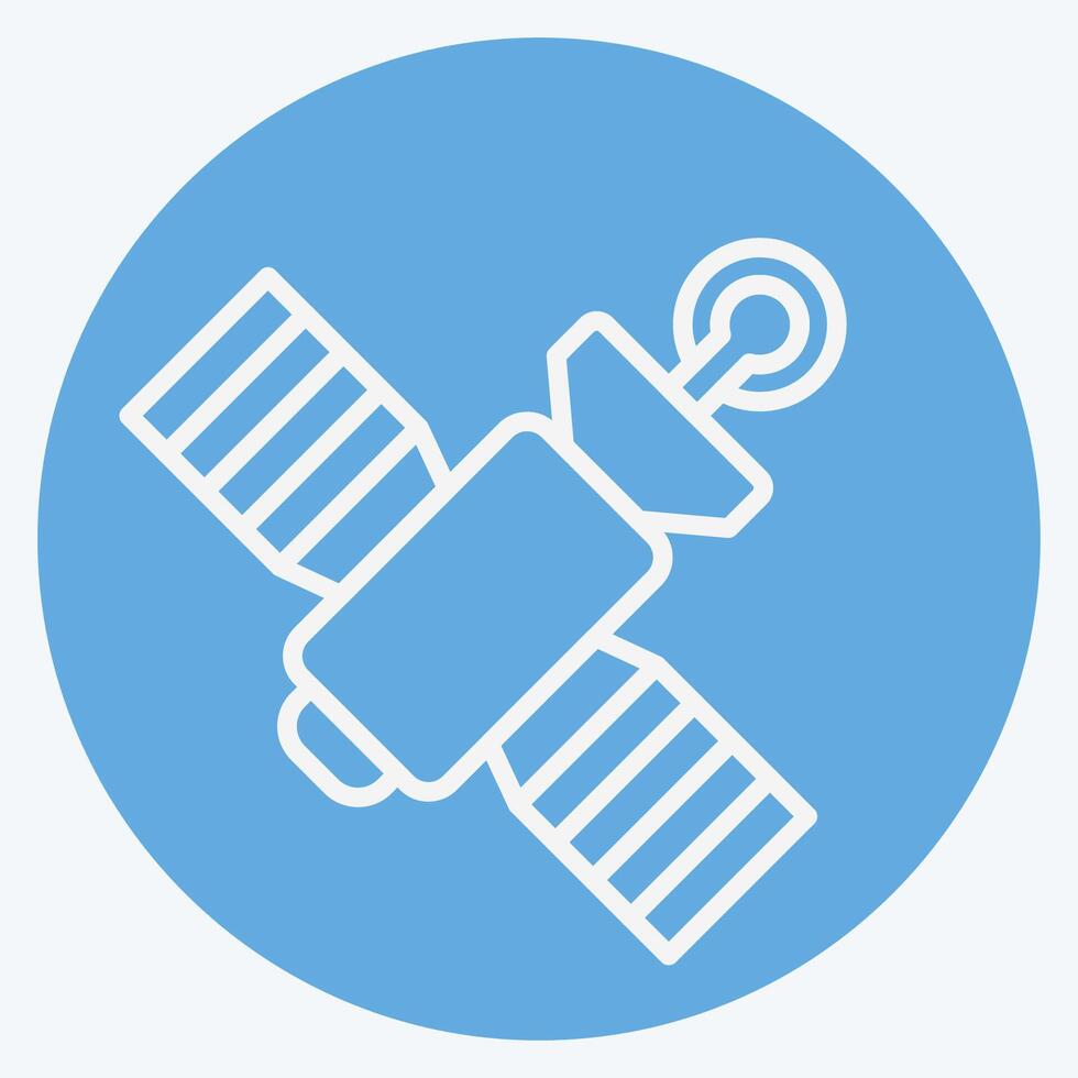 ikon satellit. relaterad till navigering symbol. blå ögon stil. enkel design illustration vektor