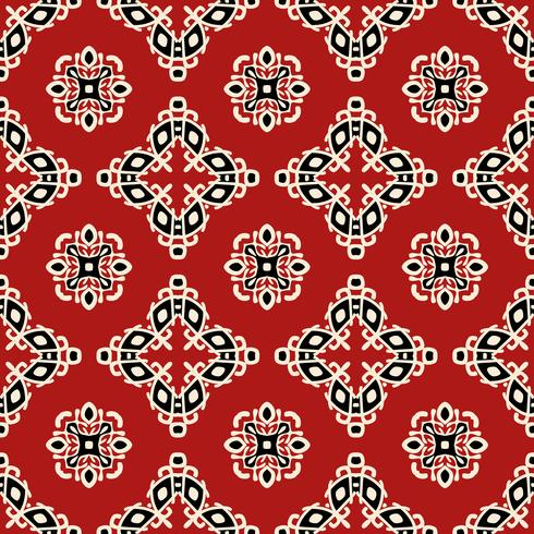 Röd tribal etnisk sömlös mönster vektor