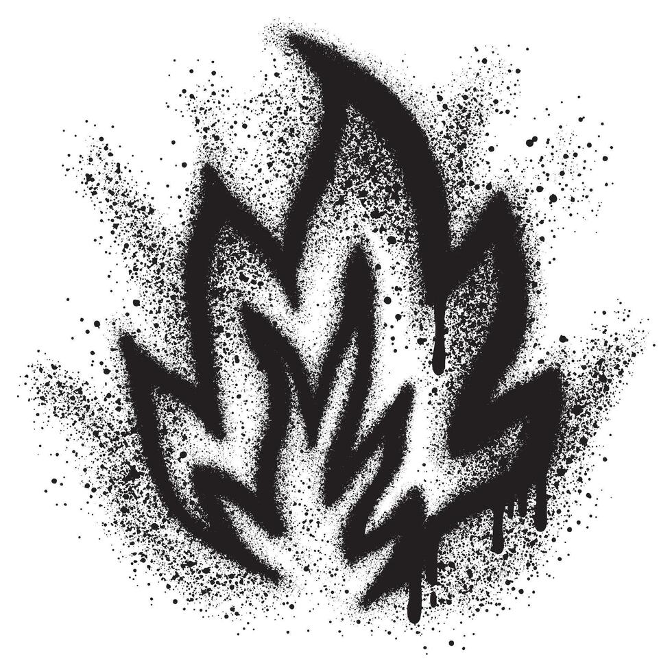 sprühen gemalt Graffiti Feuer Flamme gesprüht isoliert mit ein Weiß Hintergrund. Illustration. vektor