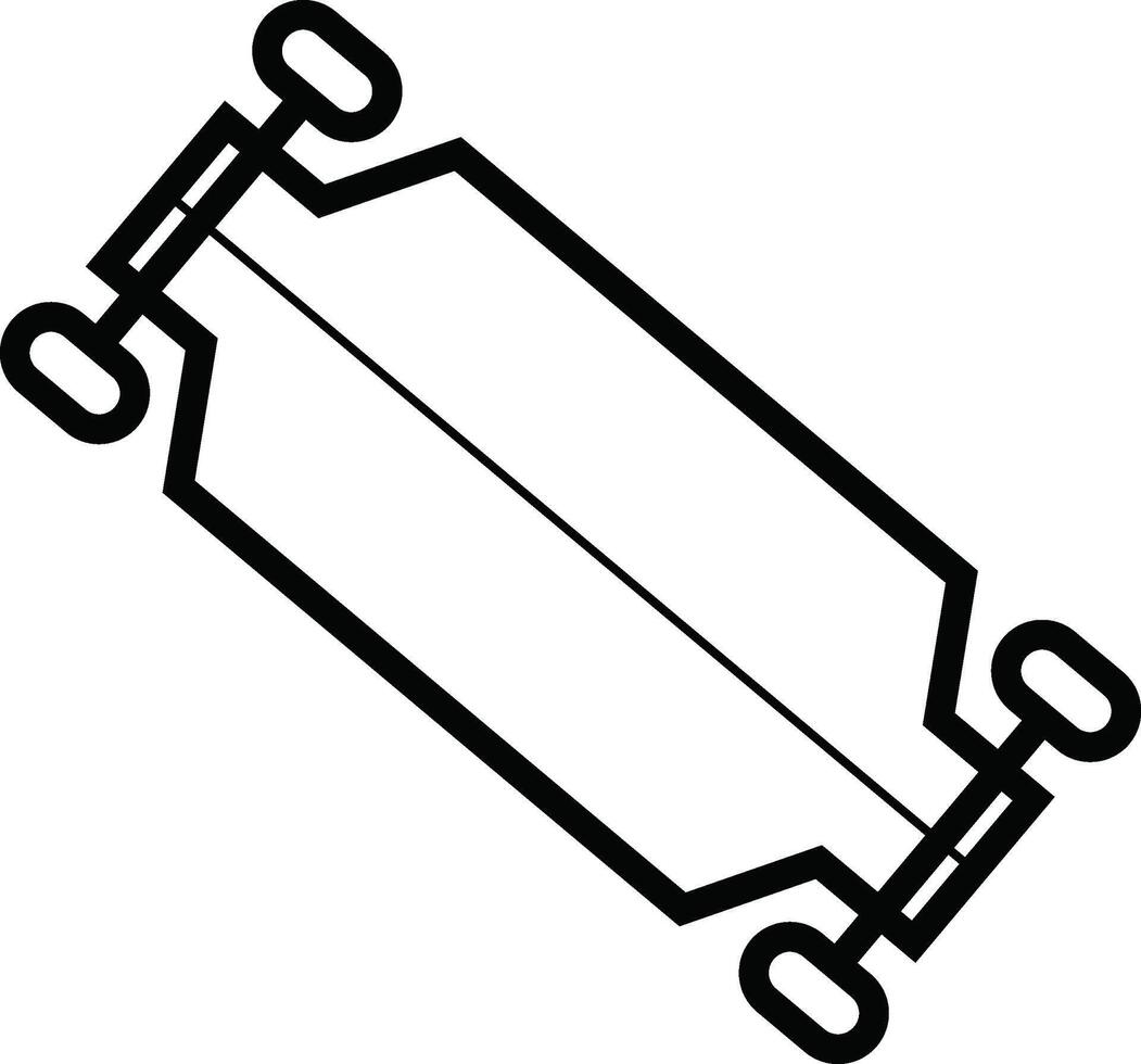 Skateboard Gliederung einstellen Symbol Sammlung. Zahl Eis Skaten Schuhe. vektor