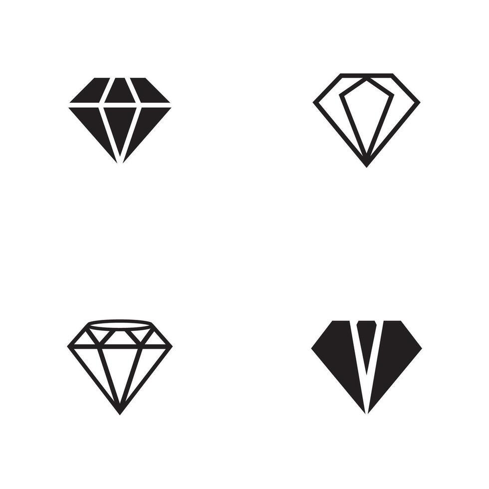 diamant logotyp mall ikon illustration design vektor