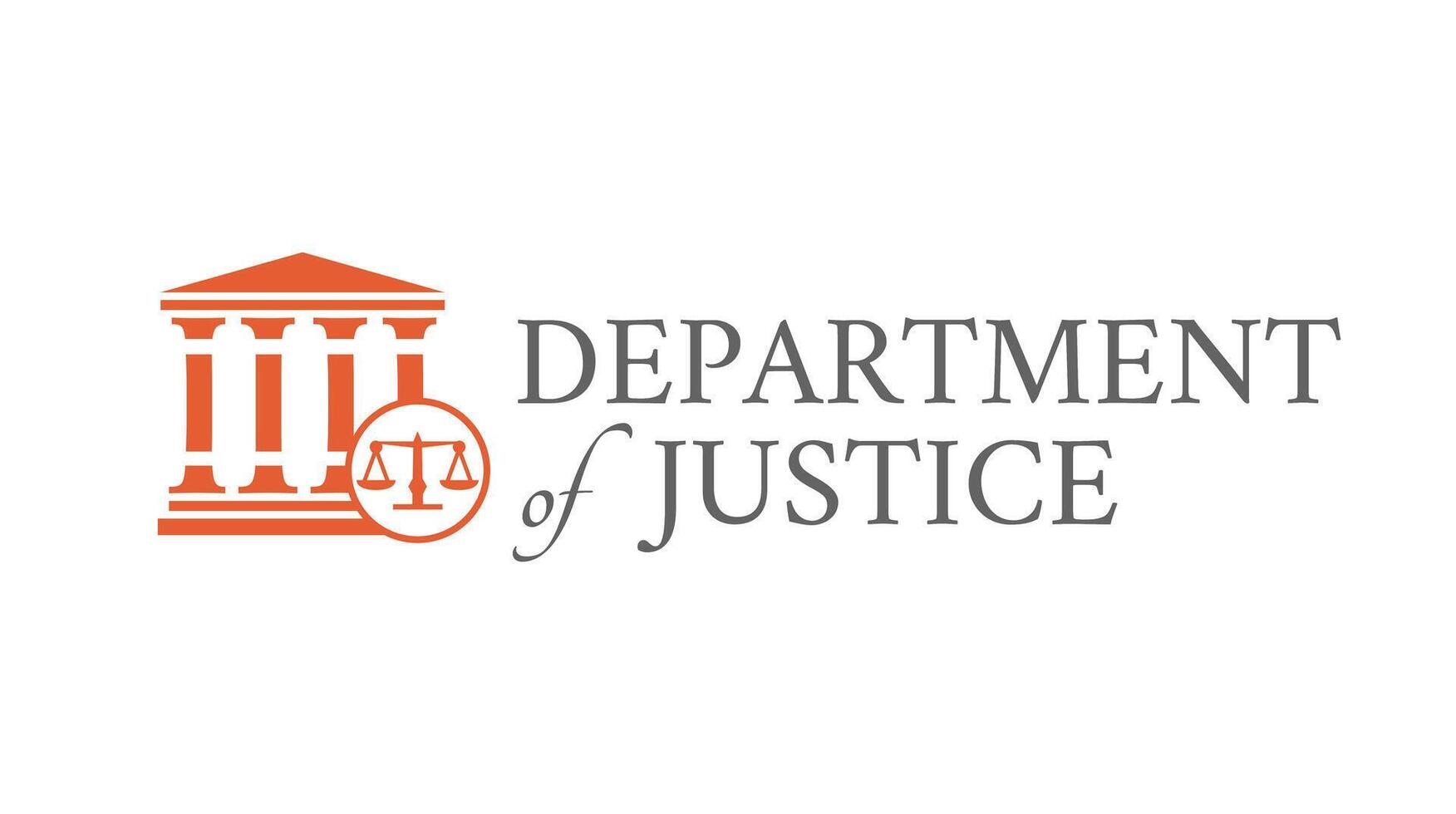 amerikanisch Abteilung von Gerechtigkeit Hintergrund Illustration vektor