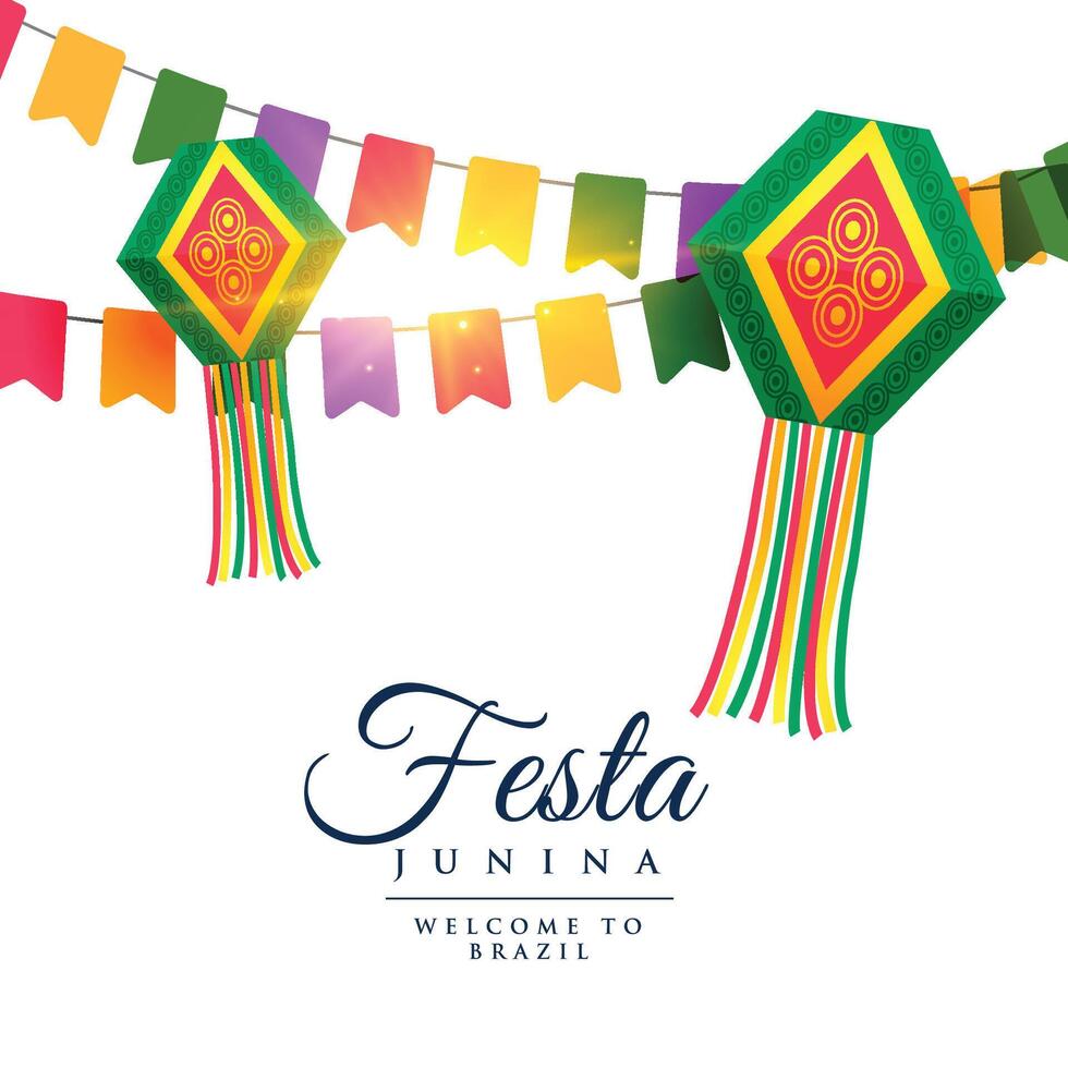 festa junina fest firande bakgrund vektor