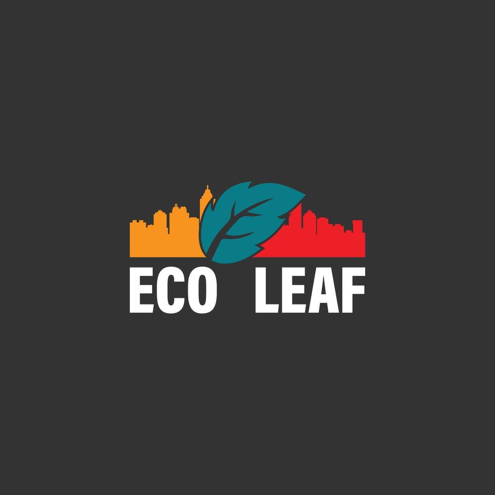 ecoleaf, grönt löv logotyp vektor